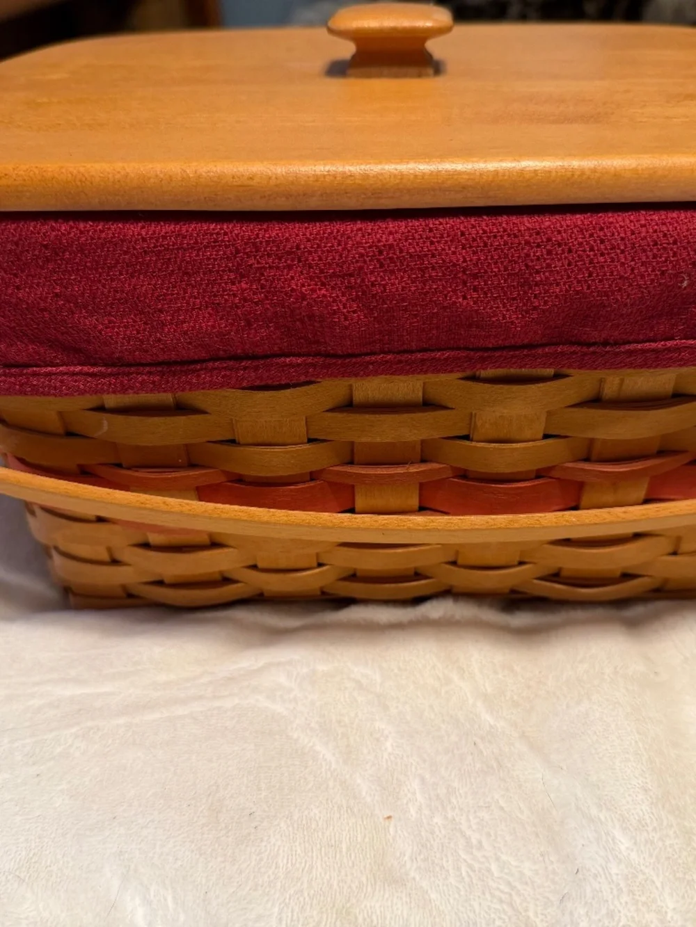 Longaberger 1997 Mother's Day Timeless Treasures Basket, 2 protectors + Liner